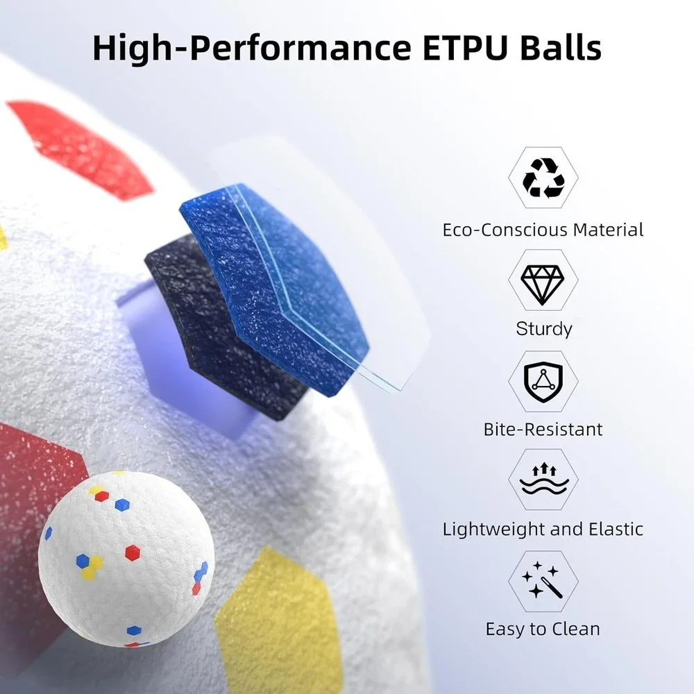 uahpet Automatic Dog Ball Launcher 20-80ft‎ Adjustable w/4 Balls Large Dogs